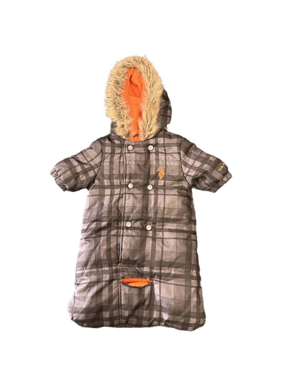 US Polo Assn Puffer carseat snowsuit bunting outerwear SIZE 0-9 MONTHS